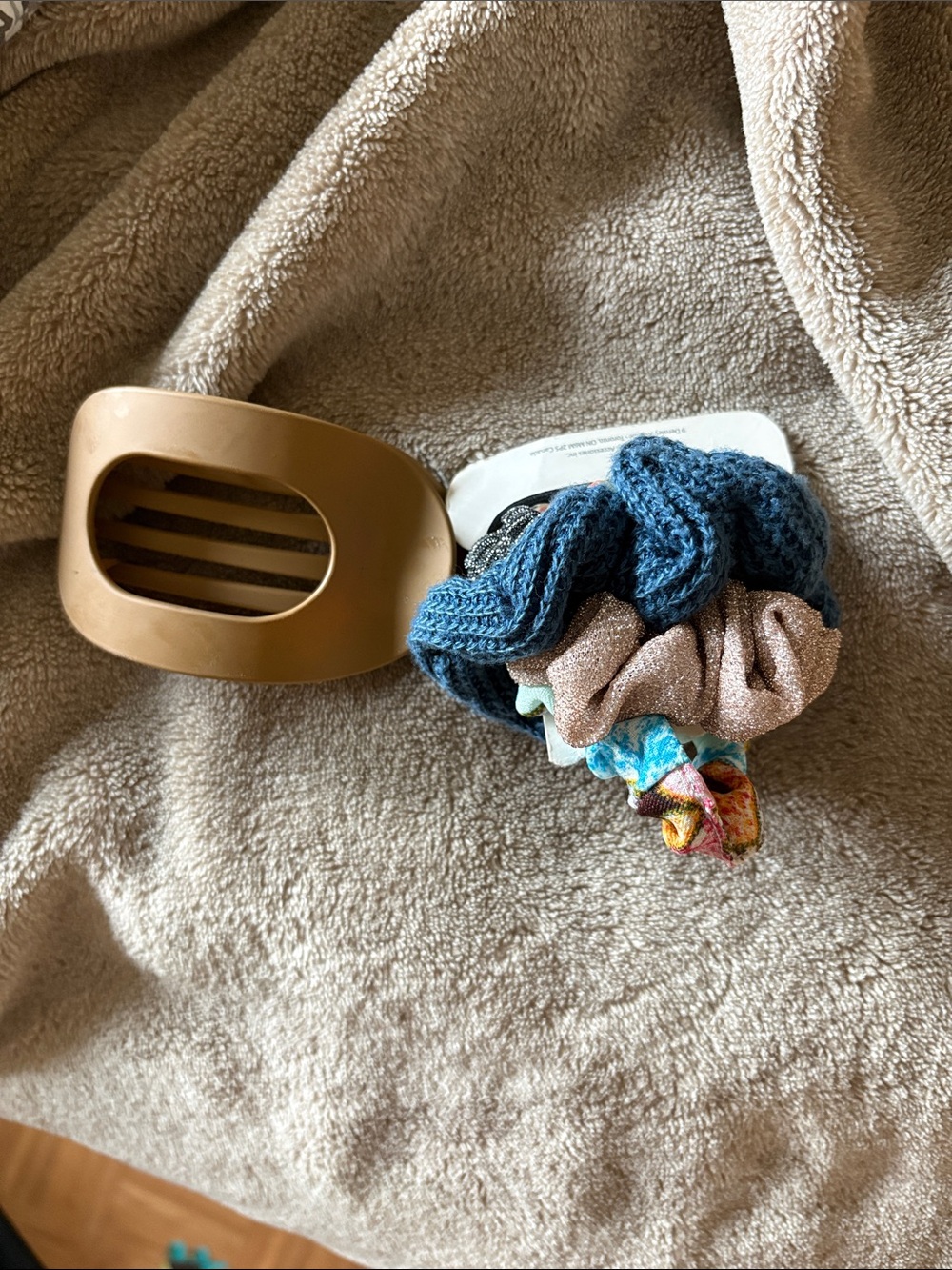 Target Women Hair Styling Scrunchie Pack with Blue, Taupe, Multicolor Accents